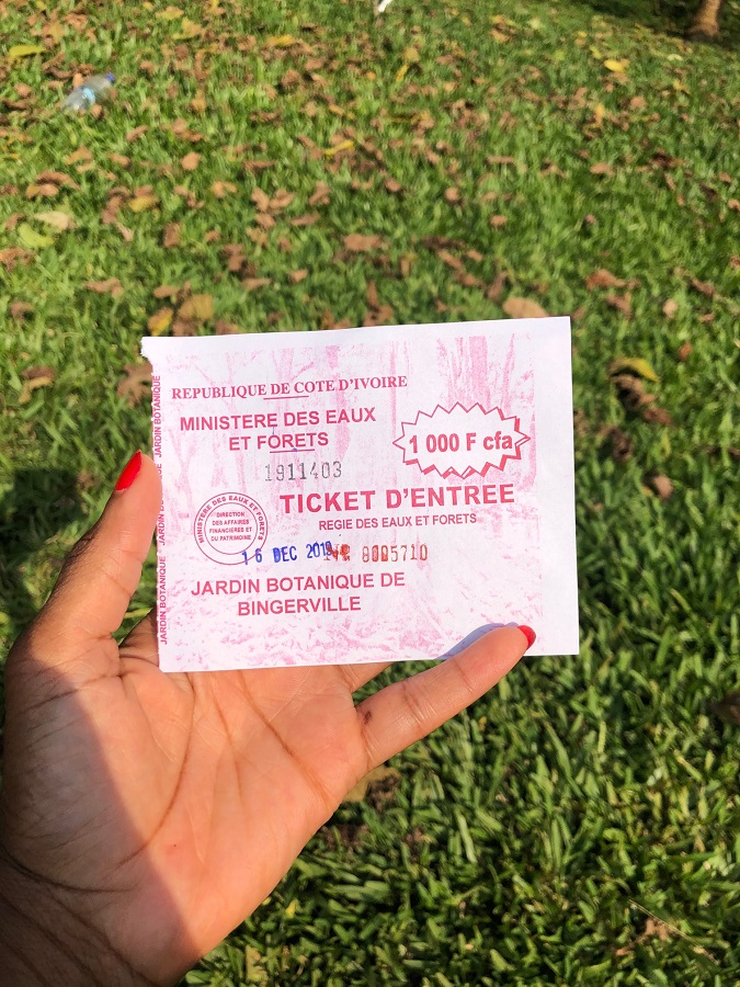 Jardin botanique Bingerville - Ticket